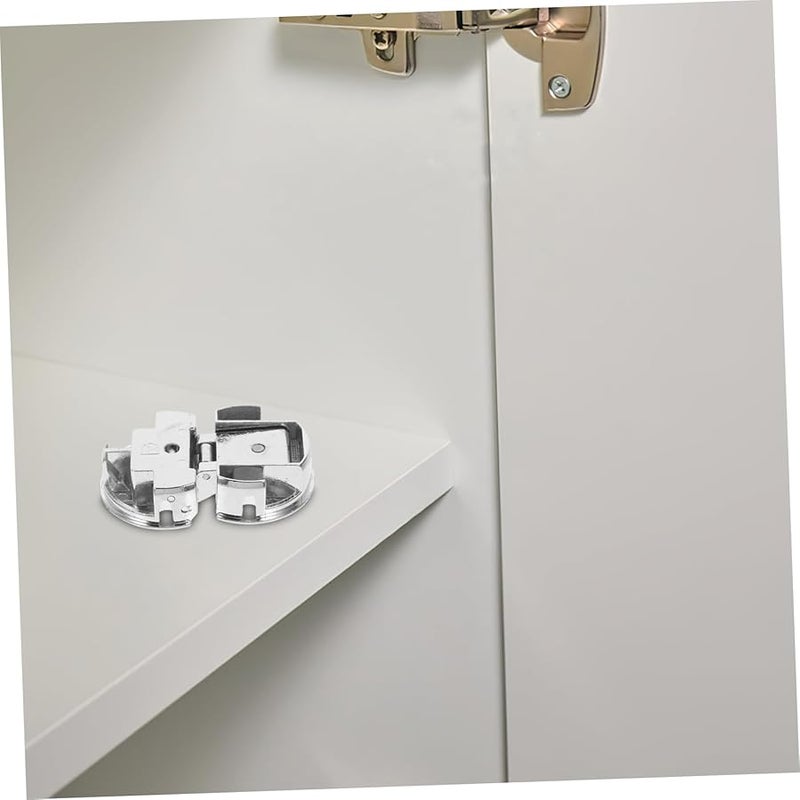 Veemoon Zinc Alloy Half Round Hinge Set of 2 Silver Finish for Tables Cabinets Durable Easy Installation - Image 3
